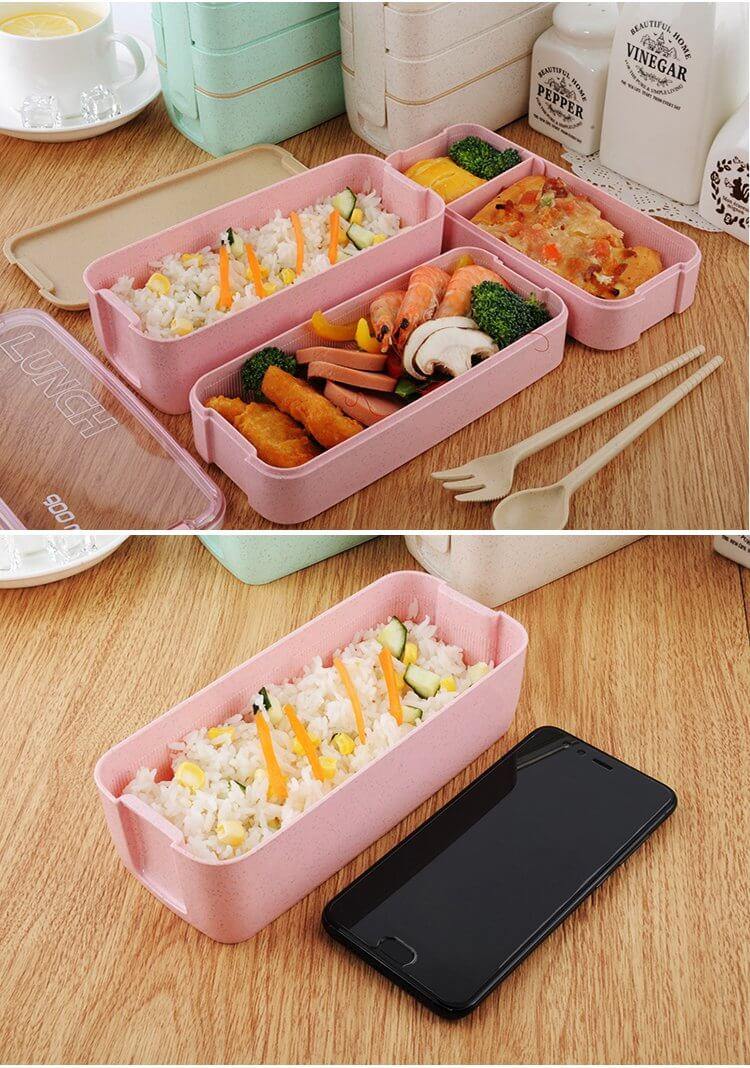 3 Layers Healthy Material Lunch Box - Image 2