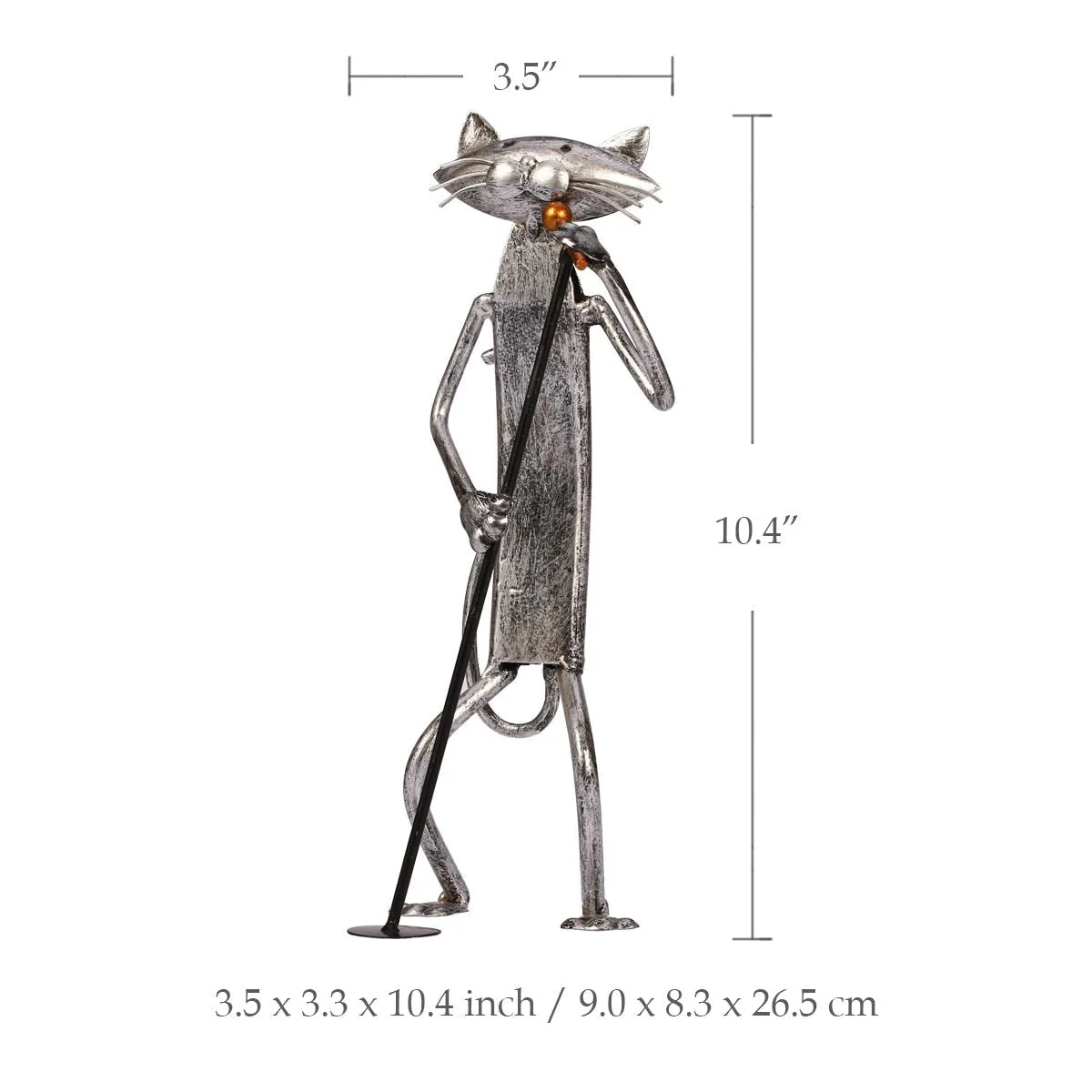 3 Mini Musician Cats Modern Sculpture - Image 11