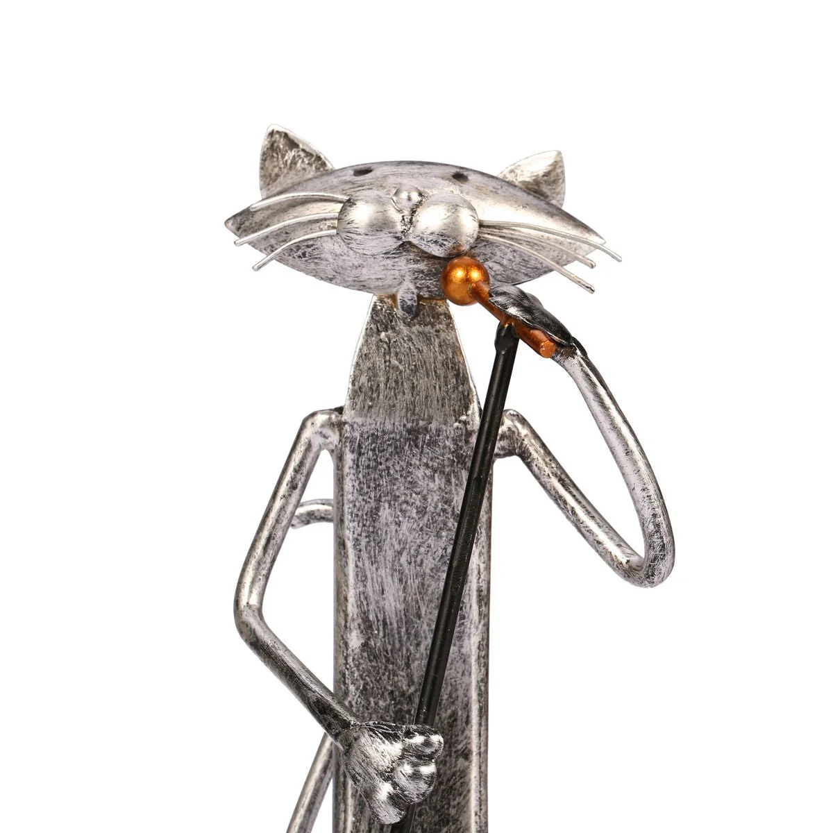 3 Mini Musician Cats Modern Sculpture - Image 3