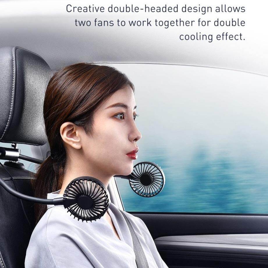 360 Degree Rotating Double Car Cooling Fan - Image 3