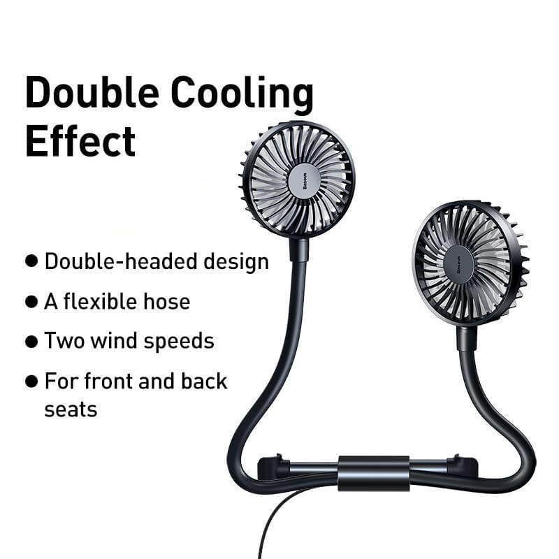 360 Degree Rotating Double Car Cooling Fan - Image 9