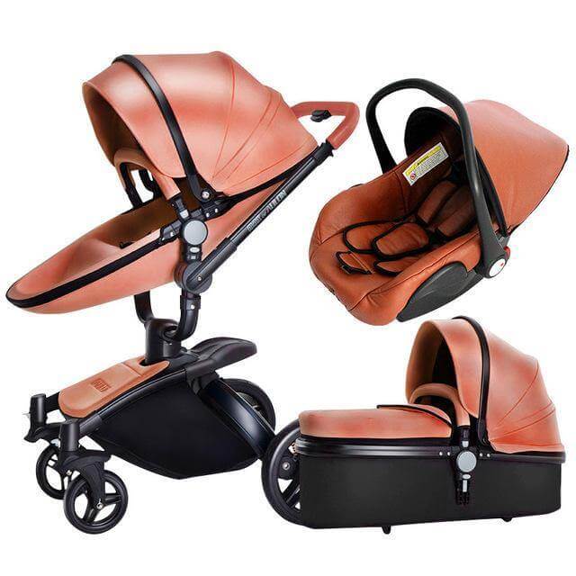 360 Degree Rotation Baby Stroller 3 in 1 with Car Seat - Image 2