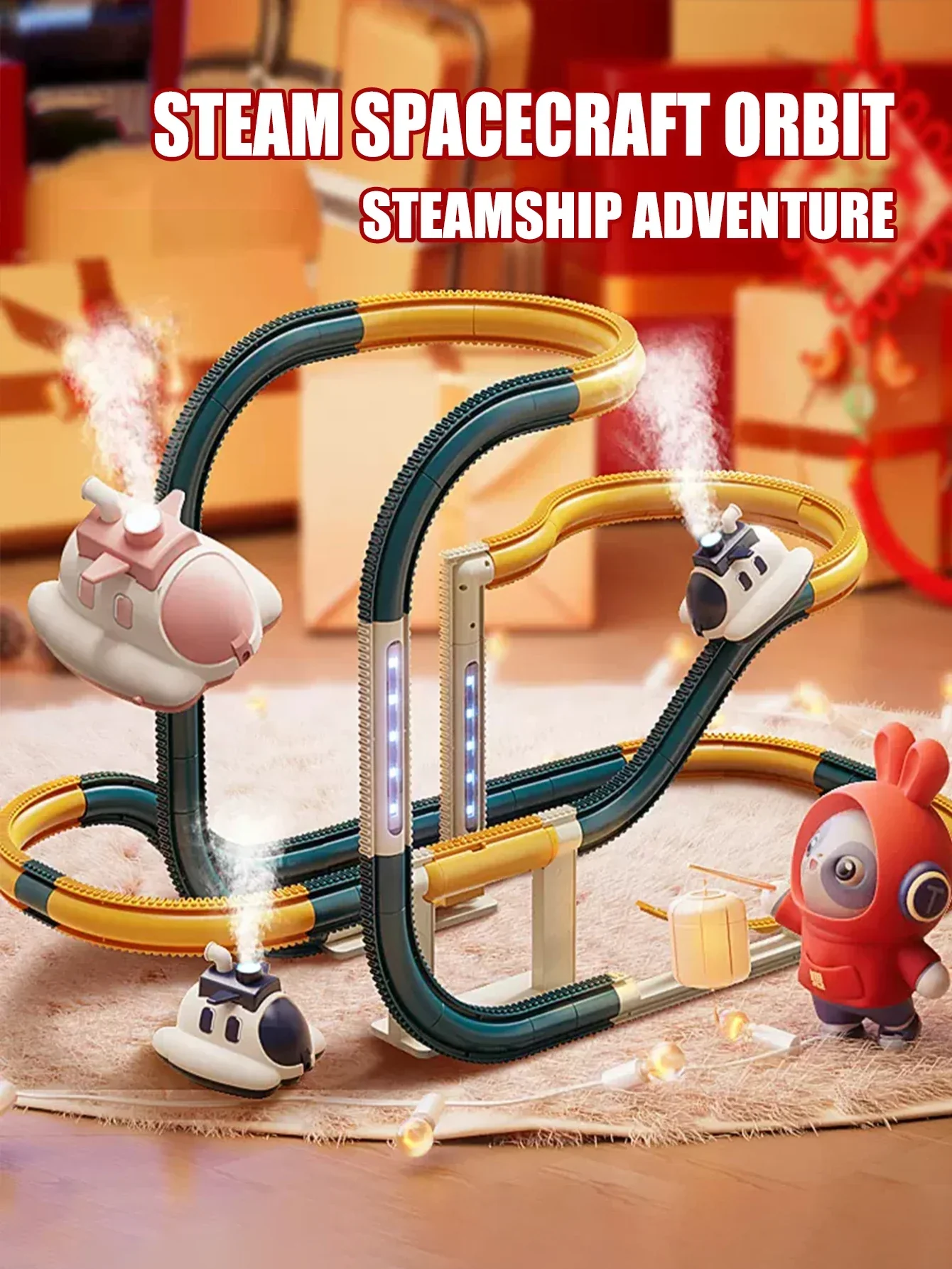 360° Flip Space Craft Interactive Steam Car Track - Image 2