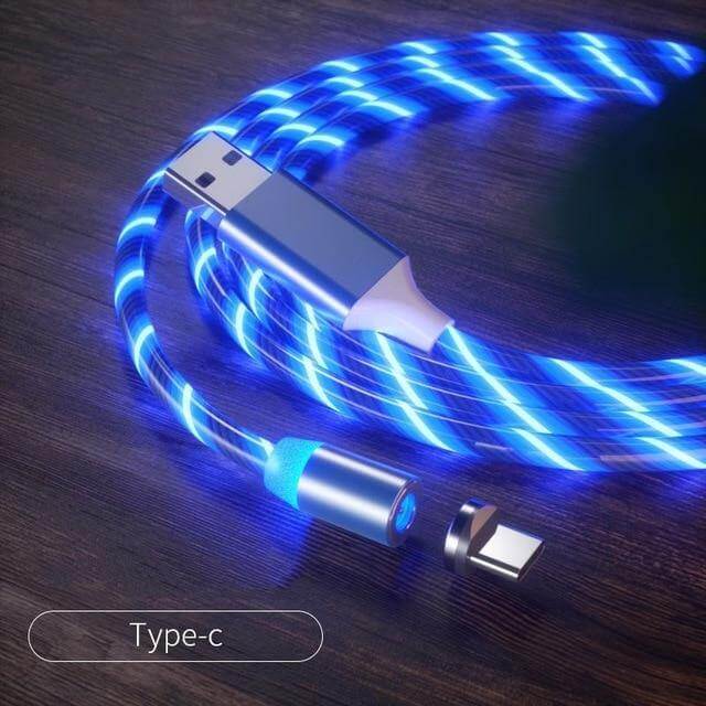 360 Led Color Magnetic Car Charging Cable - Image 4