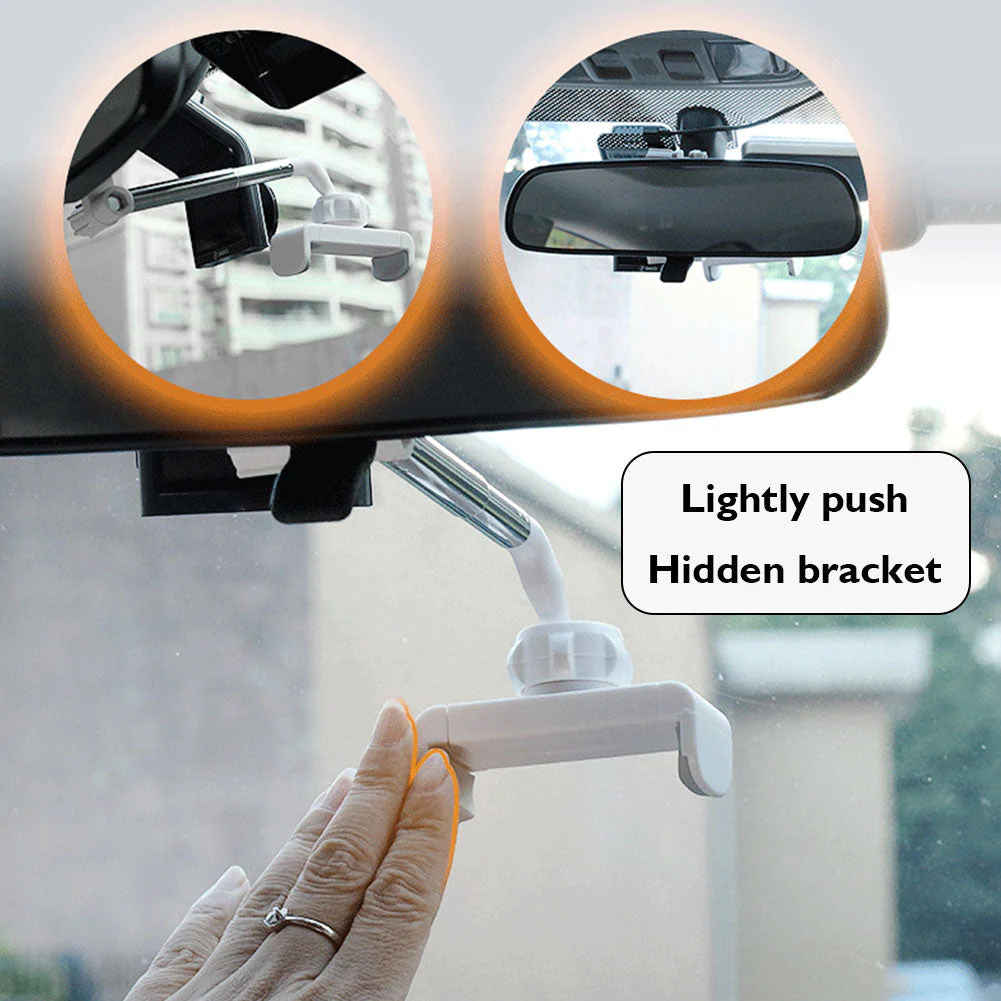 360 Rotatable Rear-View Mirror Phone Holder - Image 7