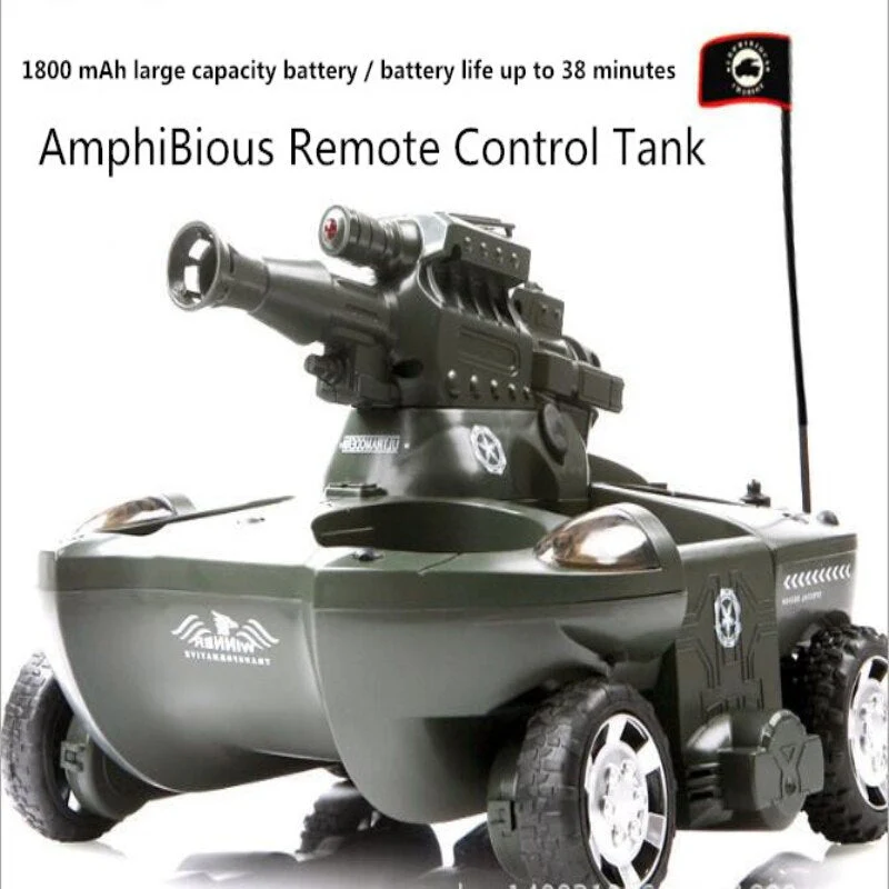 360 Rotatable Waterproof Remote Control Tank Boat - Image 2