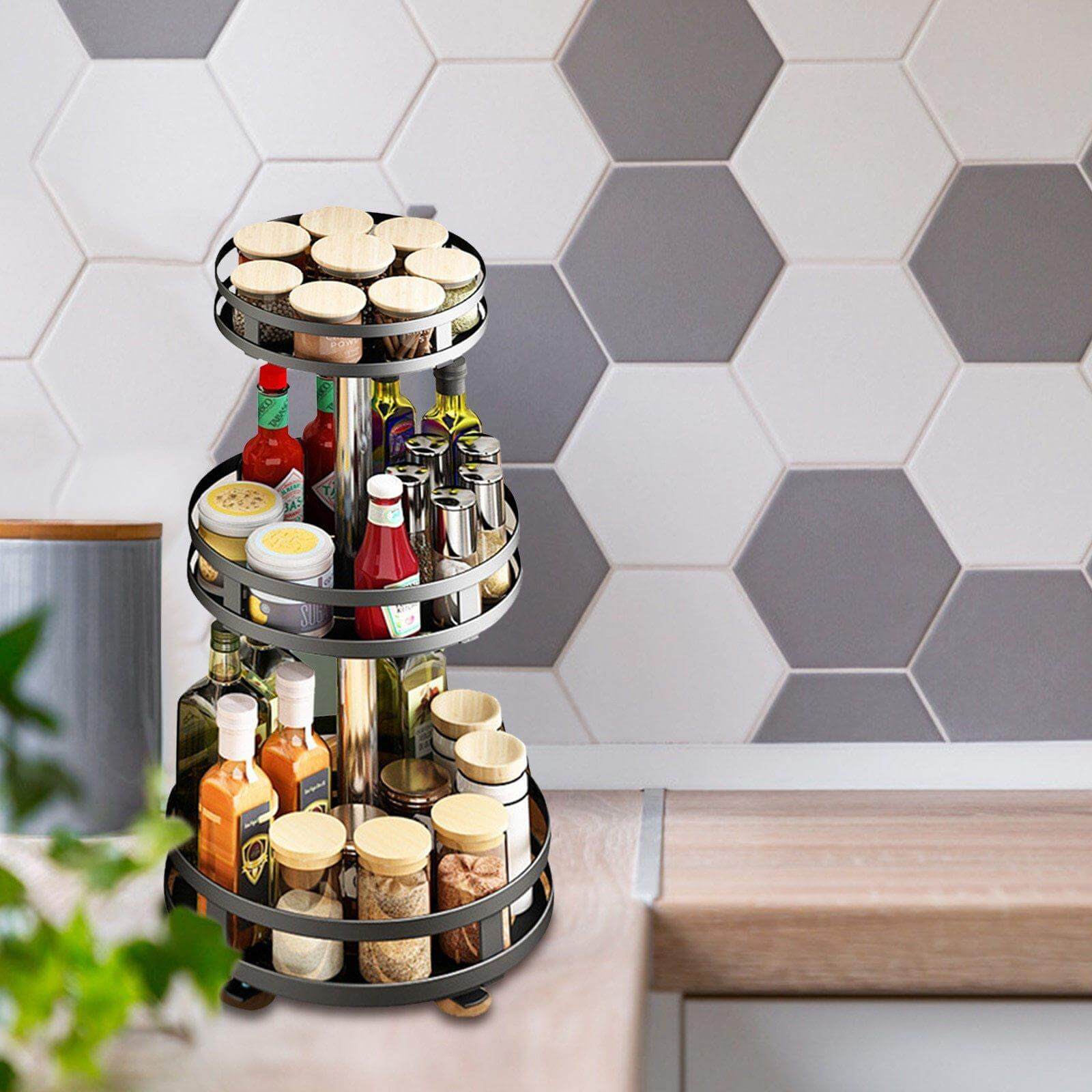 360 Rotating Kitchen Spice Storage Rack - Image 10