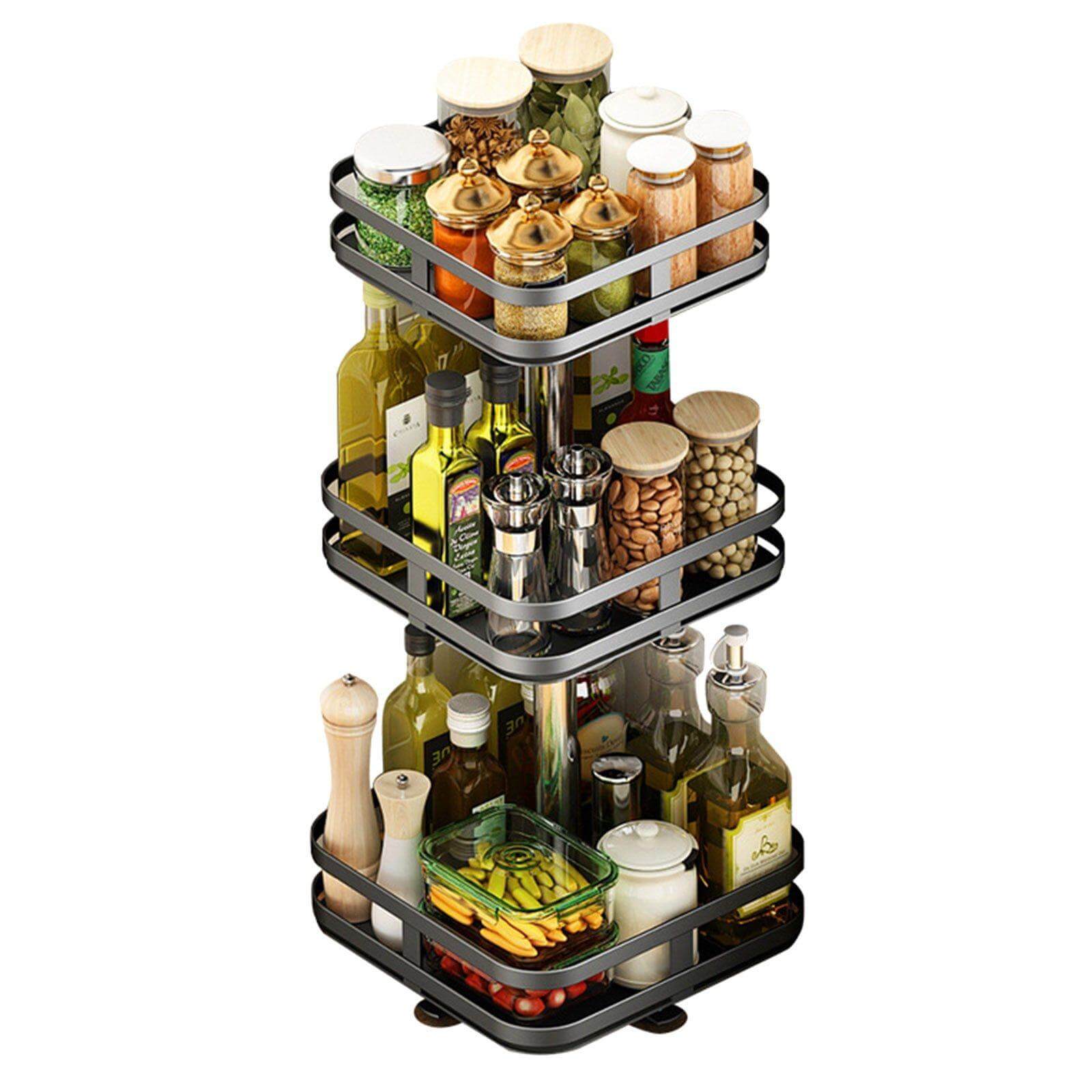 360 Rotating Kitchen Spice Storage Rack - Image 12