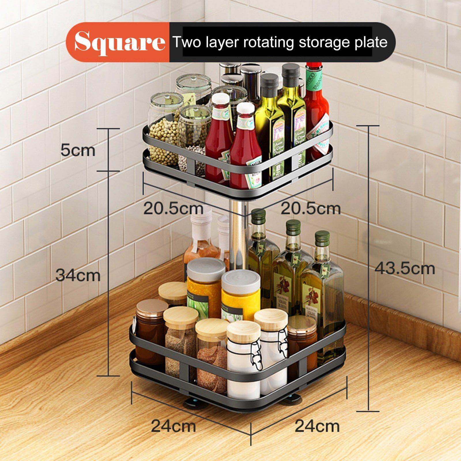360 Rotating Kitchen Spice Storage Rack - Image 3
