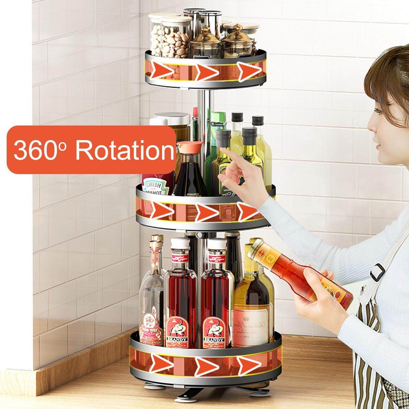 360 Rotating Kitchen Spice Storage Rack - Image 4