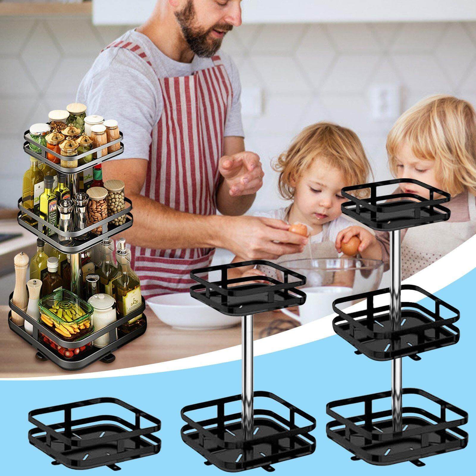 360 Rotating Kitchen Spice Storage Rack - Image 6