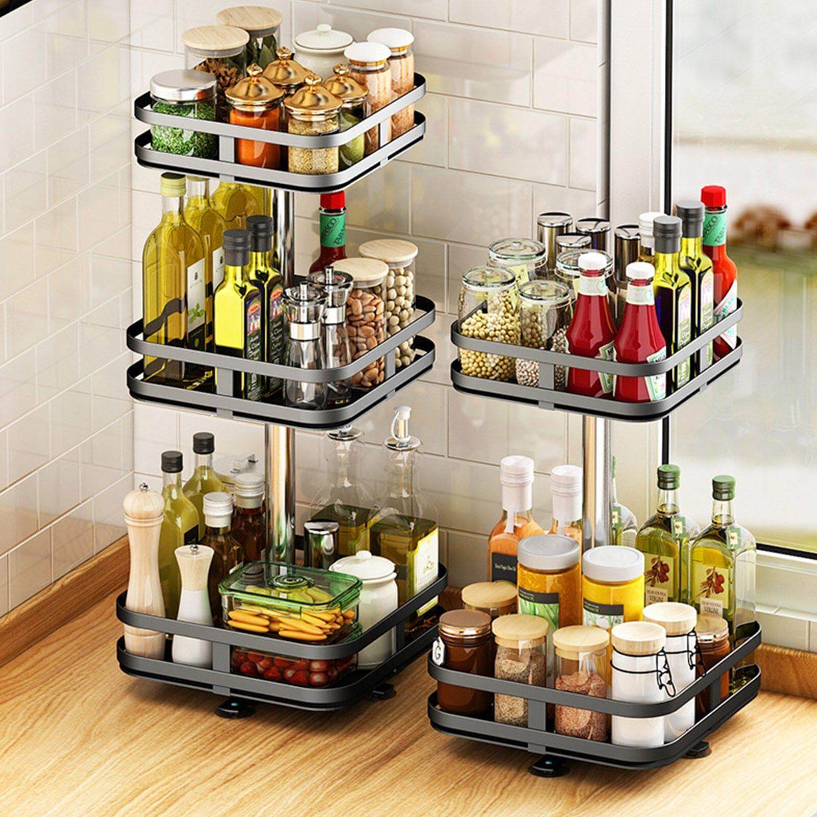 360 Rotating Kitchen Spice Storage Rack - Image 8