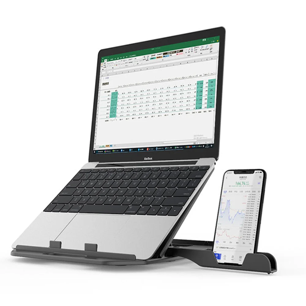 360 Rotating Laptop Stand with Phone Holder - Image 3
