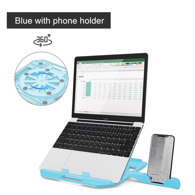 360 Rotating Laptop Stand with Phone Holder - Image 9