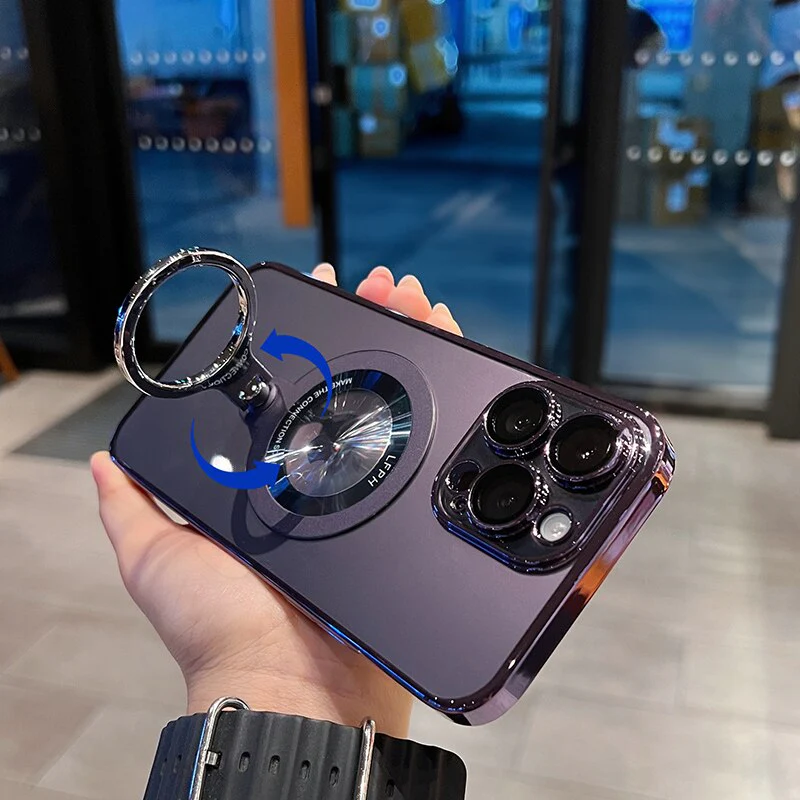 360 Rotating Transparent iPhone Holder Case - Image 10