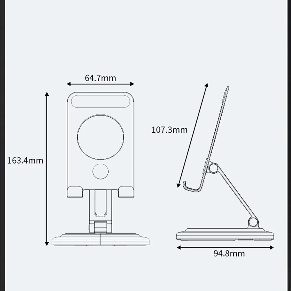 360 Rotating Wooden Foldable Universal Phone Holder - Image 3