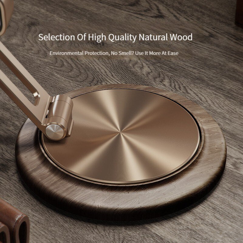 360 Rotating Wooden Foldable Universal Phone Holder - Image 4