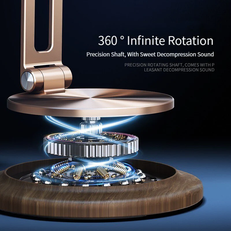 360 Rotating Wooden Foldable Universal Phone Holder - Image 7