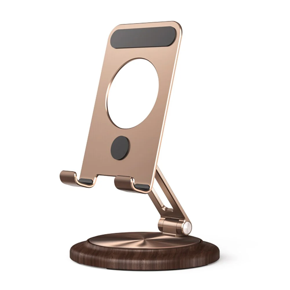 360 Rotating Wooden Foldable Universal Phone Holder - Image 8