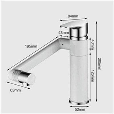 360 Rotation Black Modern Single Bathroom Faucet - Image 10