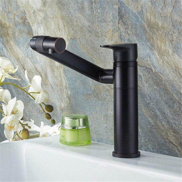 360 Rotation Black Modern Single Bathroom Faucet - Image 14