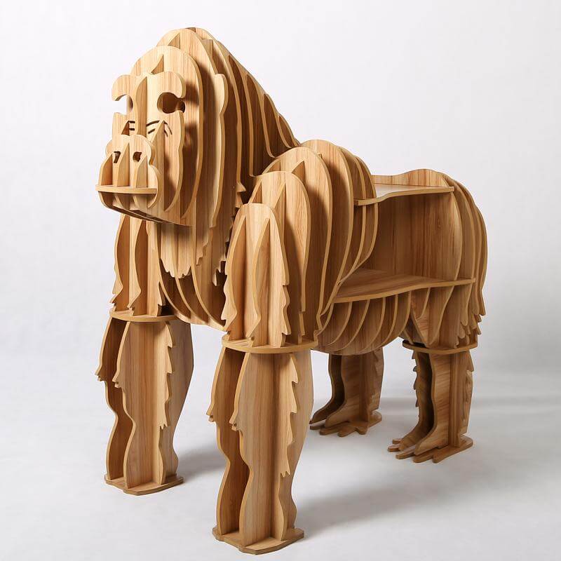 39'' King Kong Luxury Wooden Side Table Home Decor - Image 3