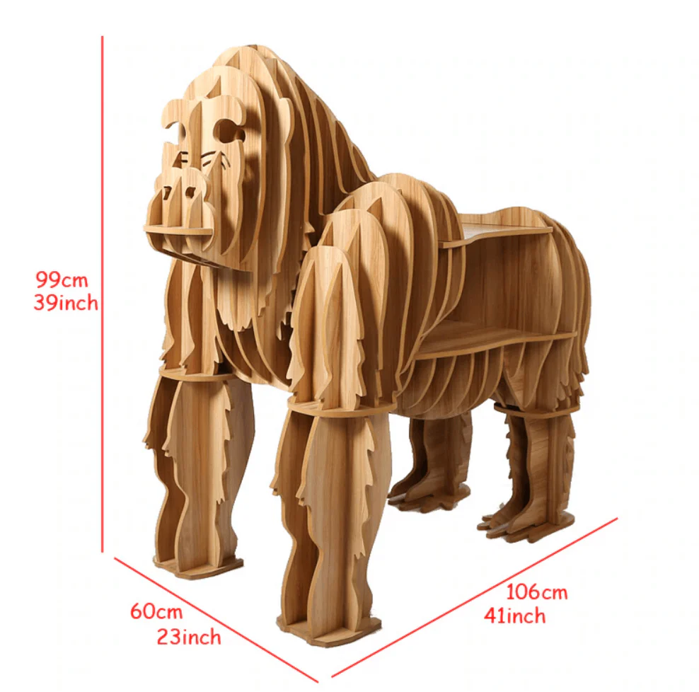 39'' King Kong Luxury Wooden Side Table Home Decor - Image 4