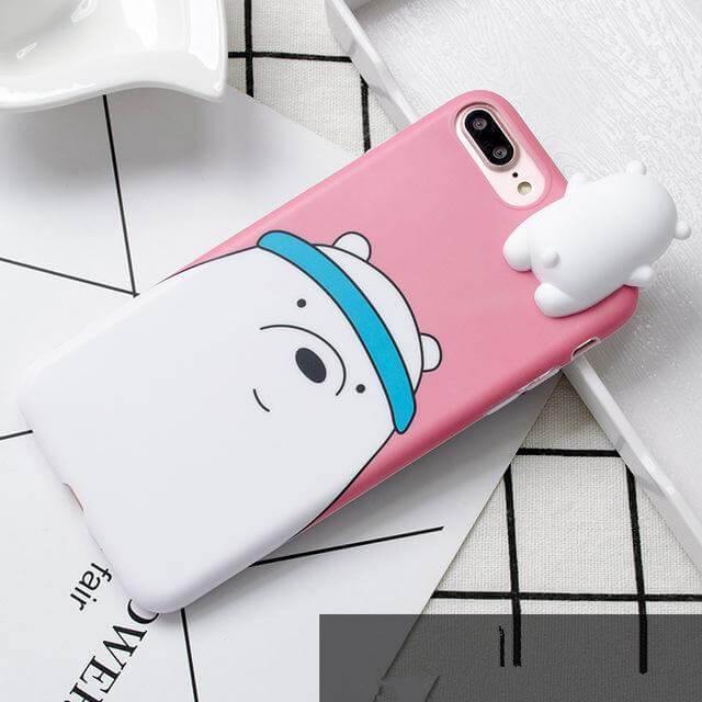 3D Bear Cartoon Soft Silicon Iphone Cases - Image 3