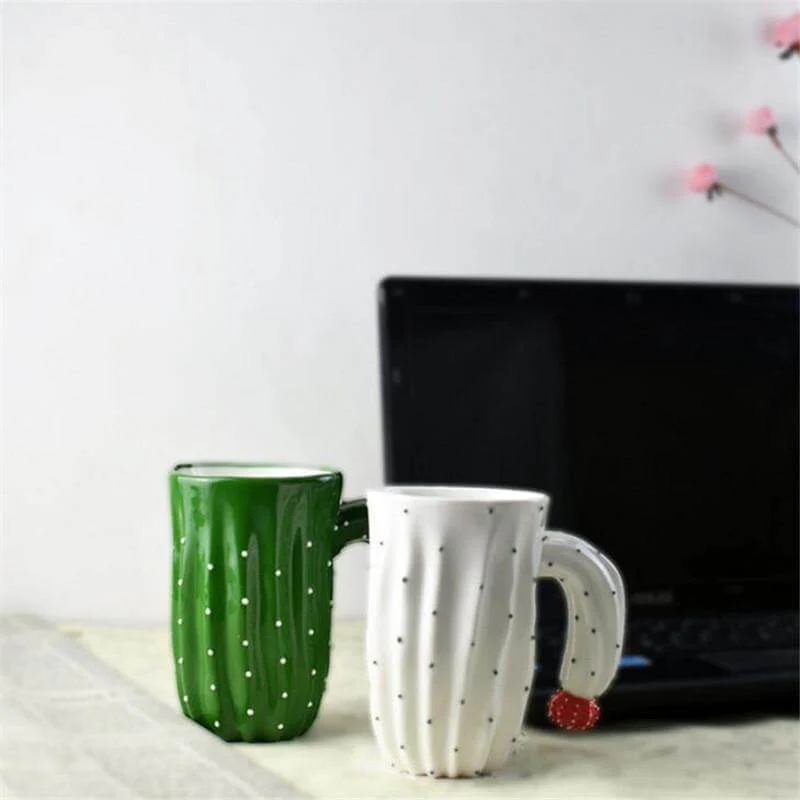 3D Cactus Style Ceramic Coffee Mugs - Image 2