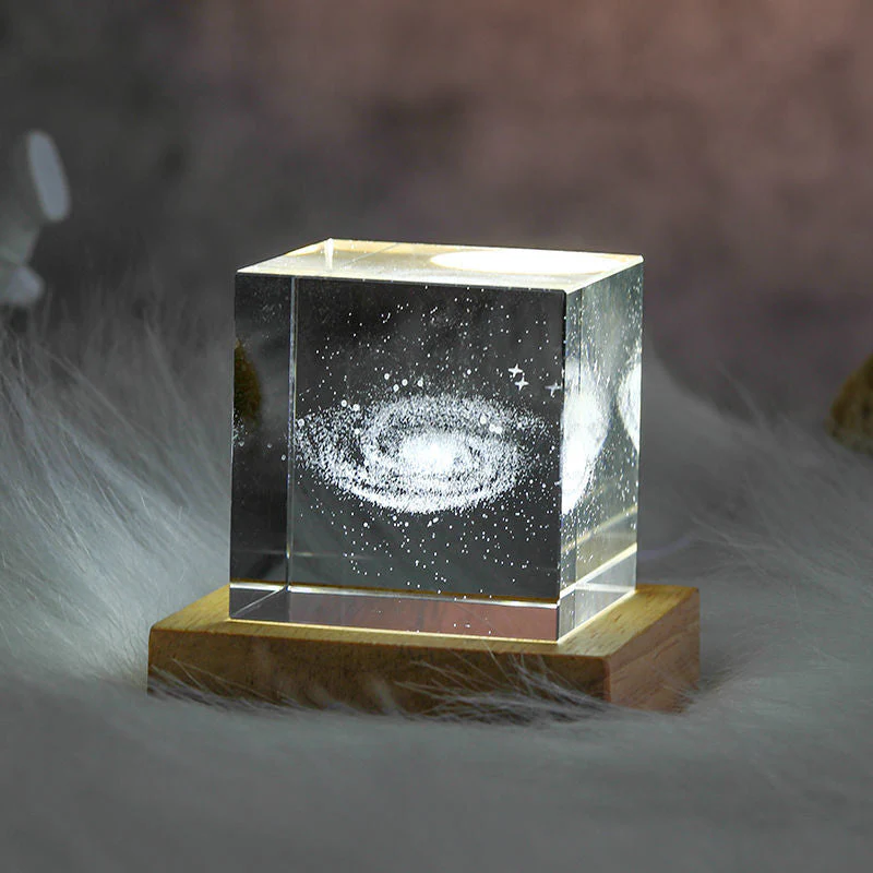 3D Crystal Cube Moon Nightlight - Image 4