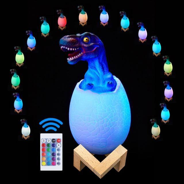 3D Dinosaur Egg Remote Control Colorful Bedside Light - Image 11
