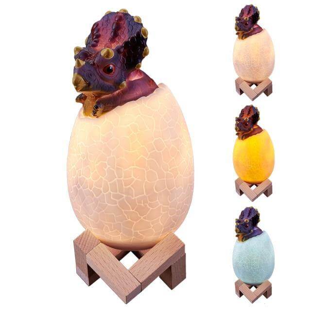 3D Dinosaur Egg Remote Control Colorful Bedside Light - Image 4