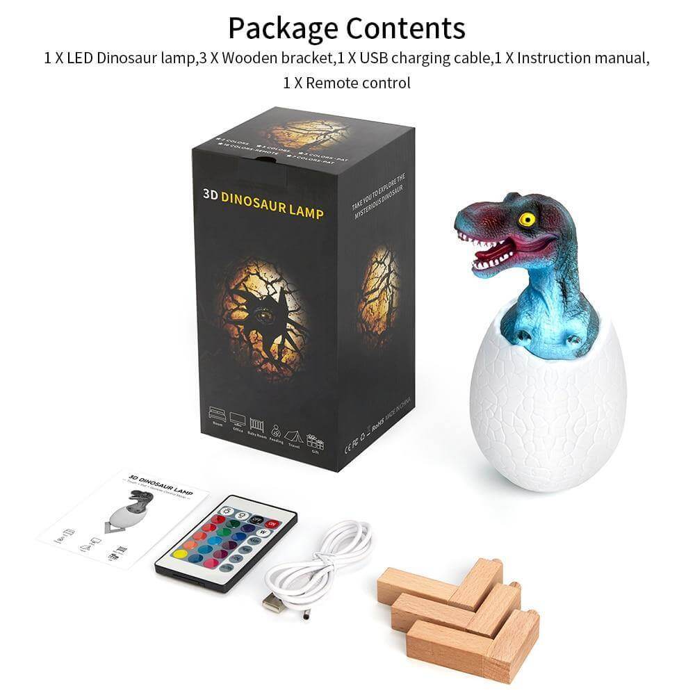3D Dinosaur Egg Remote Control Colorful Bedside Light - Image 6