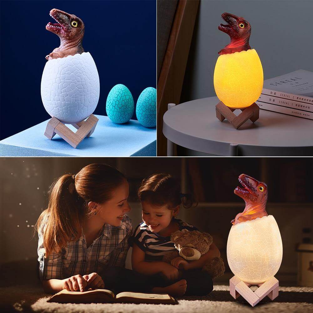 3D Dinosaur Egg Remote Control Colorful Bedside Light - Image 9