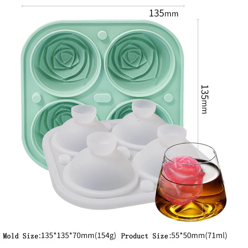 3D Elegant Large Rose Ice Molds - Image 5
