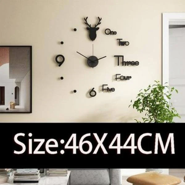 3D Large DIY Modern Number Wall Clock - Image 12