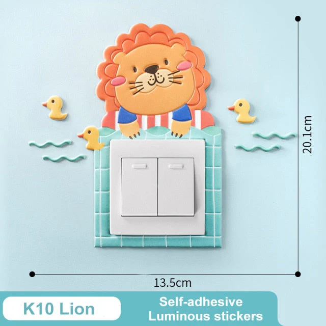 3D Luminous Cartoon Animal Switch Cover Stickers - Image 3