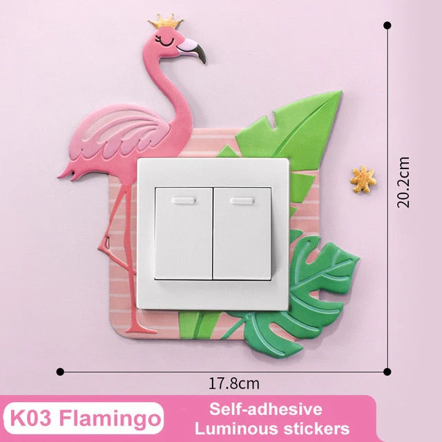 3D Luminous Cartoon Animal Switch Cover Stickers - Image 5