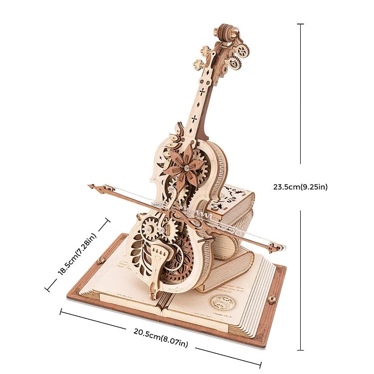 3D Magical Mechanical Wooden Cello Puzzle - Image 3