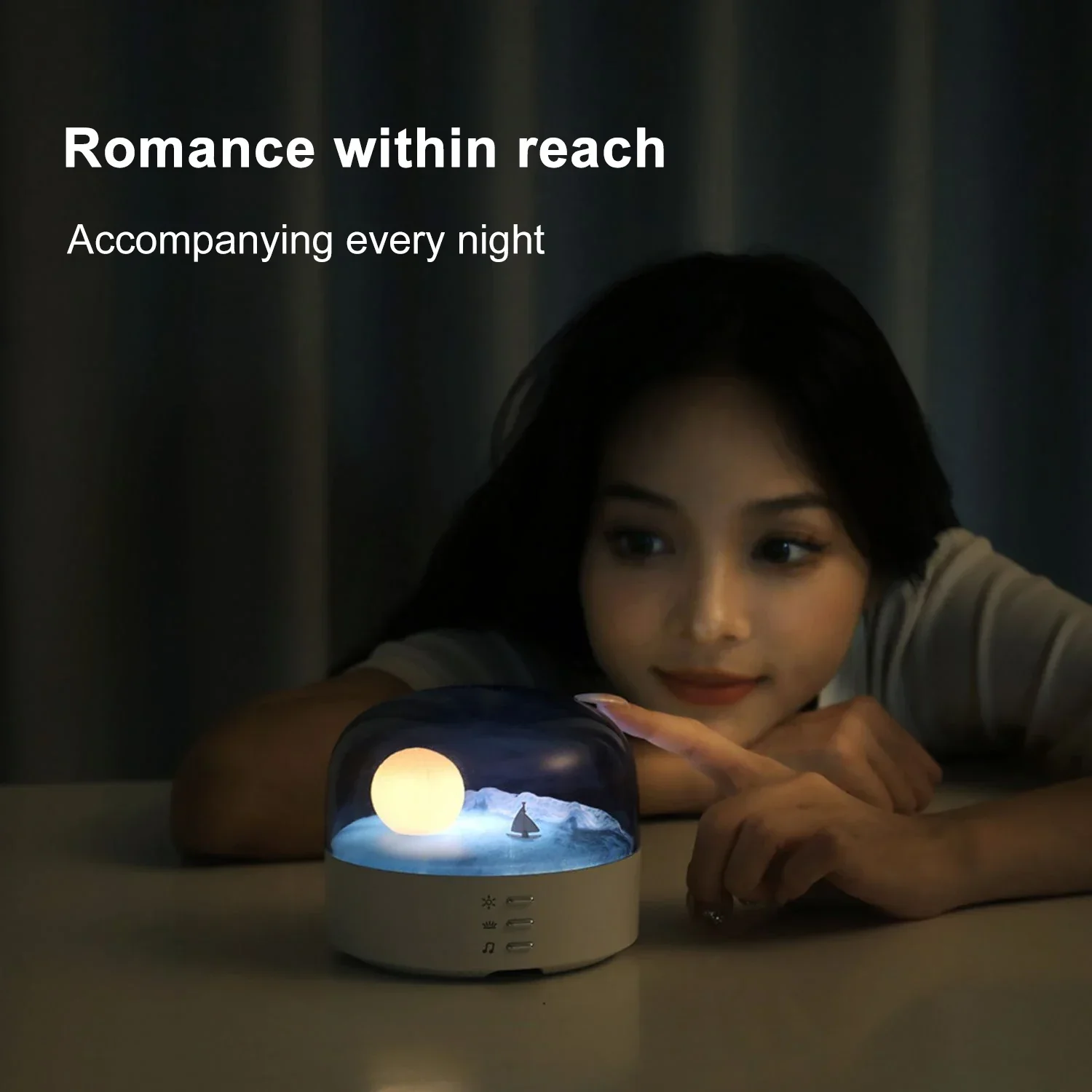 3D Mysterious Moon LED Night Light Speaker - Image 5
