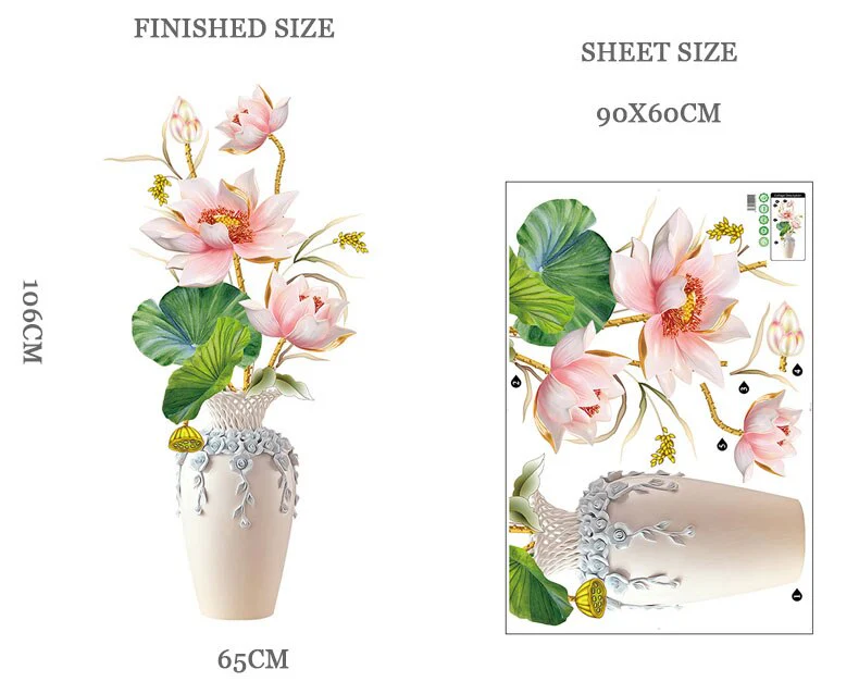 3D Peacock Flower Style Wall Sticker - Image 3