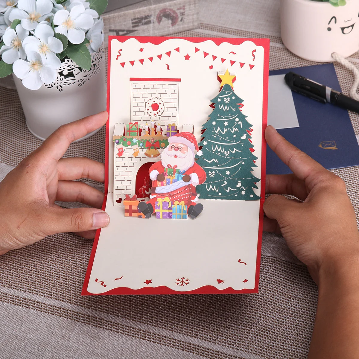 3D Pop-Up Cheerful Christmas Gift Cards - Image 2