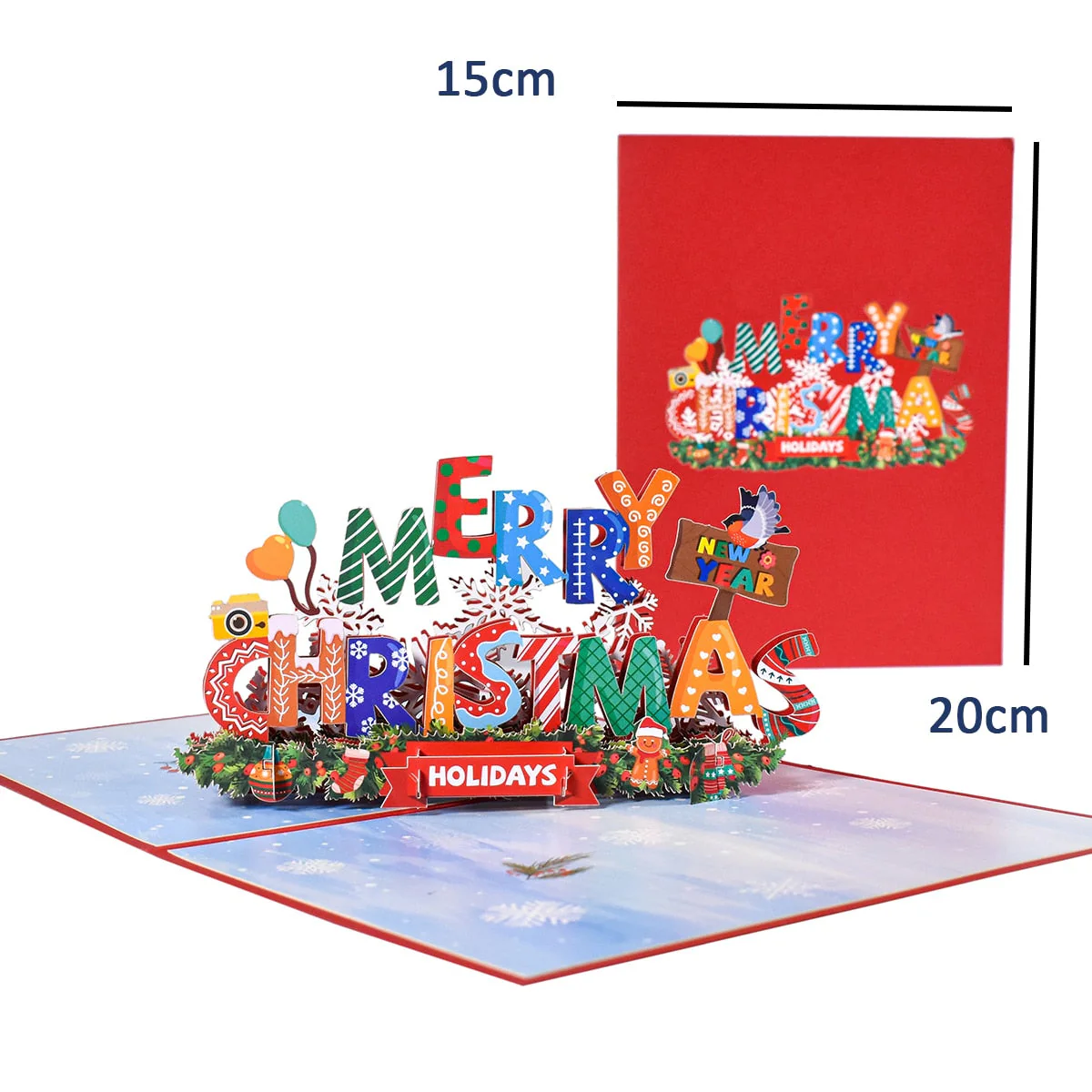 3D Pop-Up Cheerful Christmas Gift Cards - Image 20