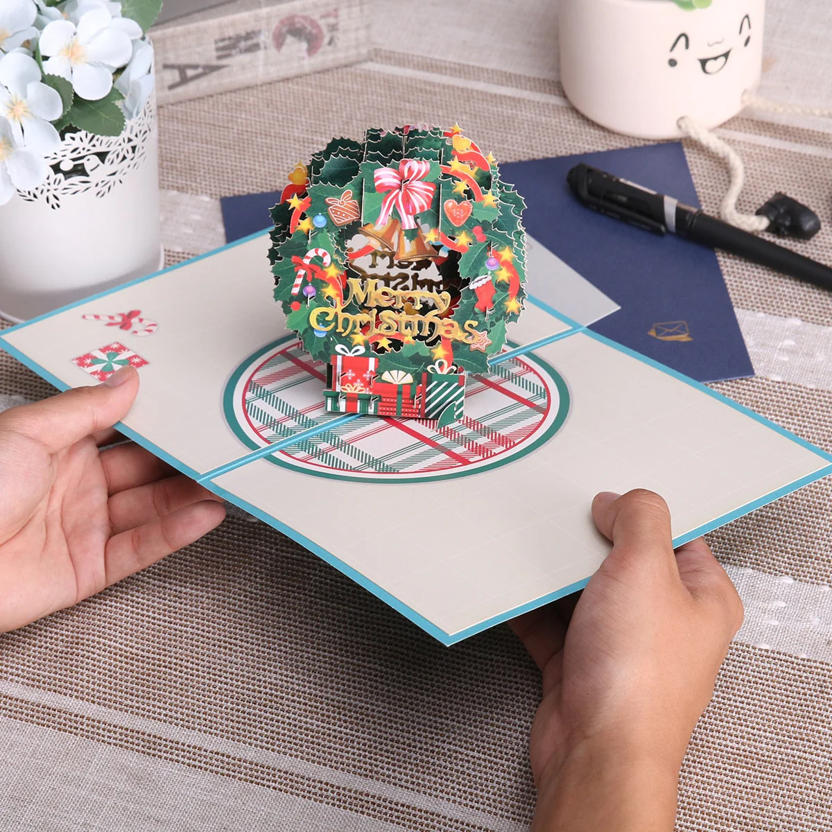 3D Pop-Up Cheerful Christmas Gift Cards - Image 3