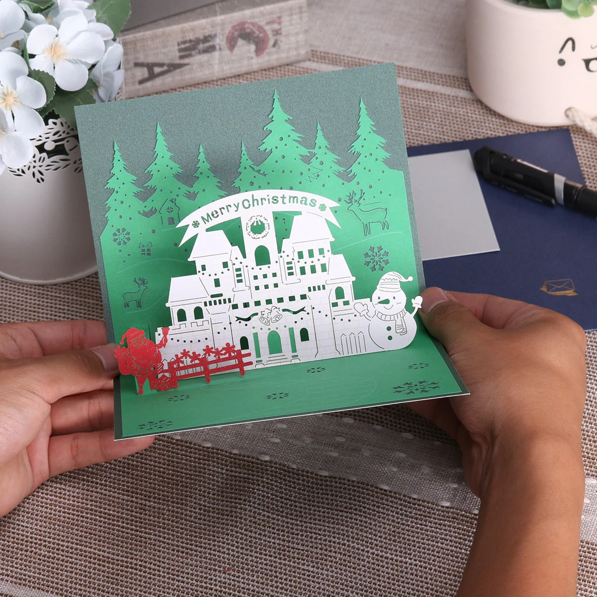 3D Pop-Up Cheerful Christmas Gift Cards - Image 4