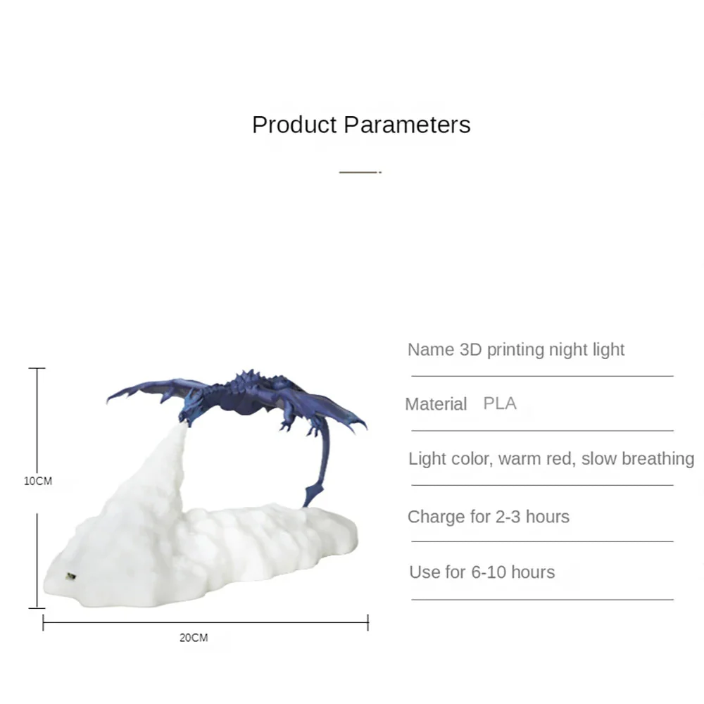 3D Print LED Fire Dragon Night Lamp - Image 5