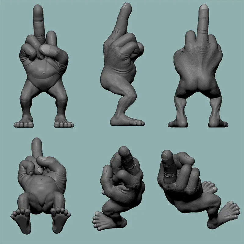 3D Printed Middle Finger Funny Decor - Image 5