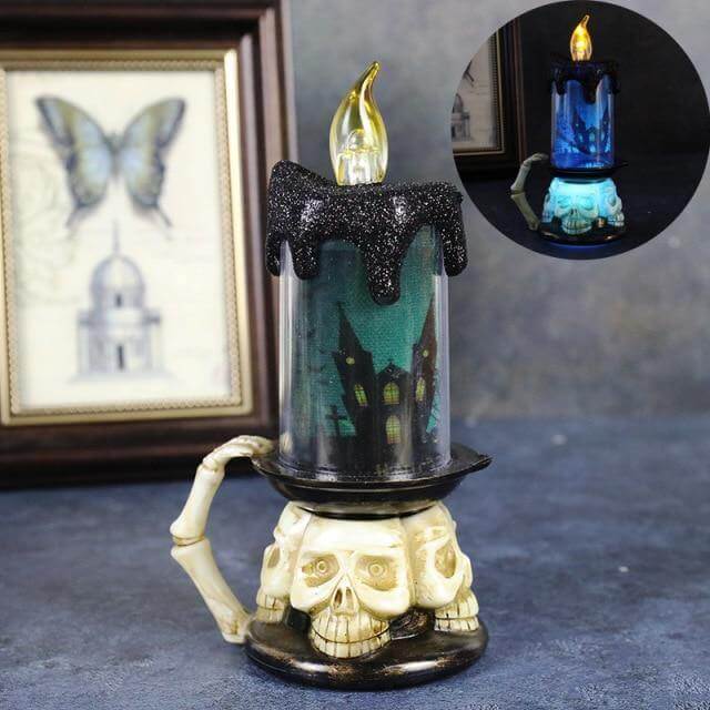3D Pumpkin Skeleton Halloween Candle Lights - Image 10
