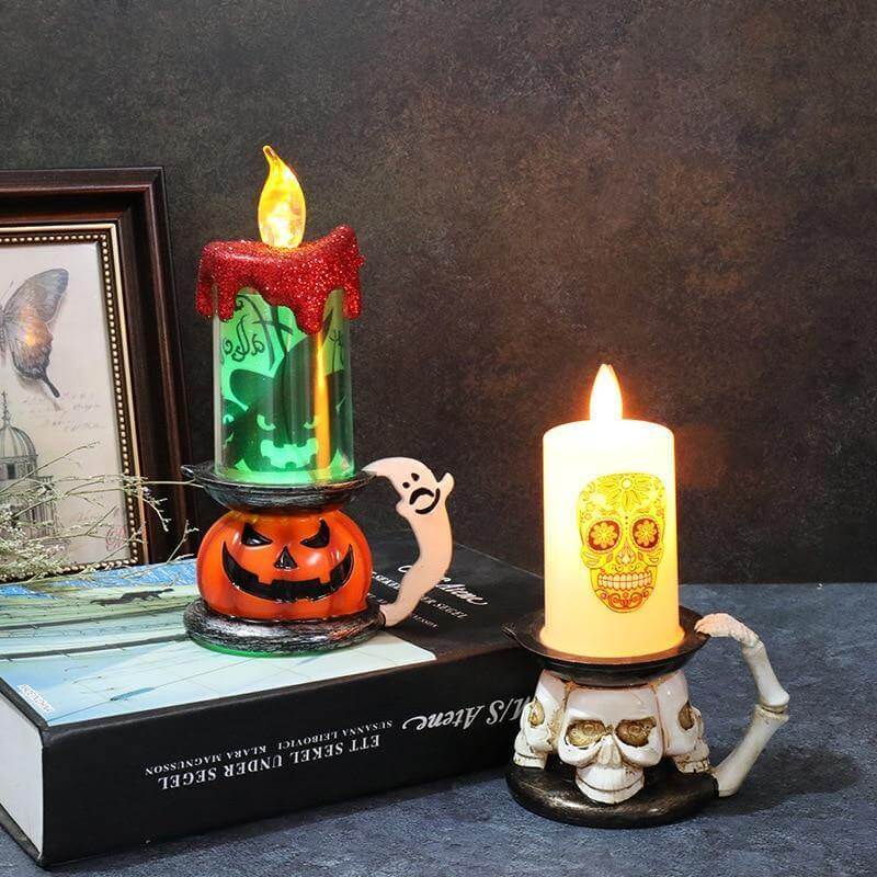 3D Pumpkin Skeleton Halloween Candle Lights - Image 6