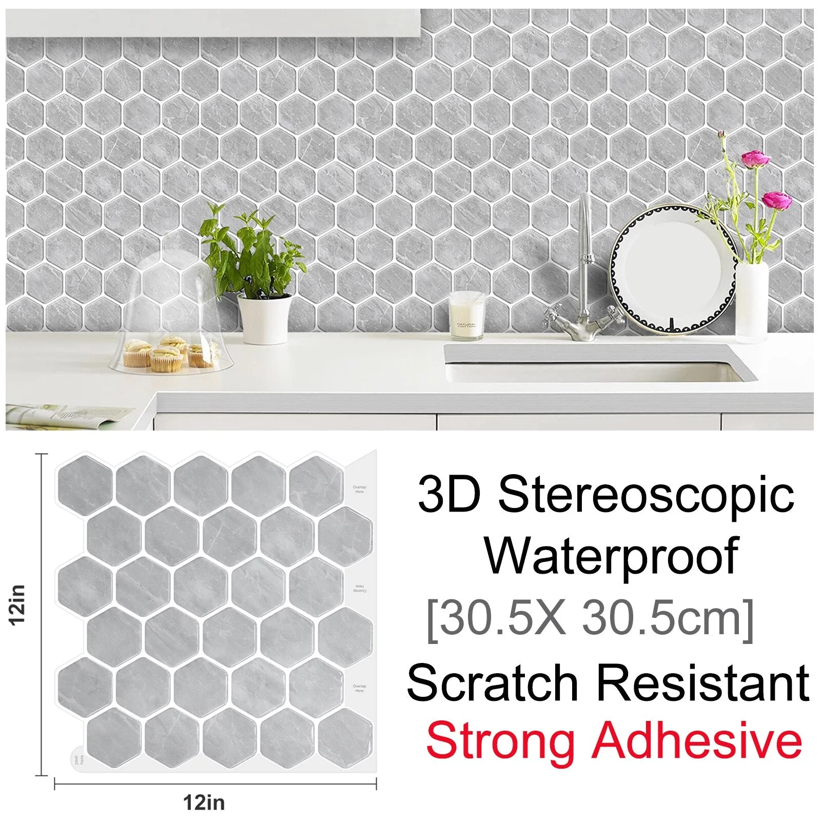 3D Self-Adhesive Hexagonal Wall Stickers - Image 11